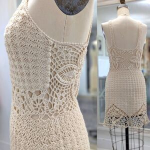 Handmade Cotton Crochet Mini Dress